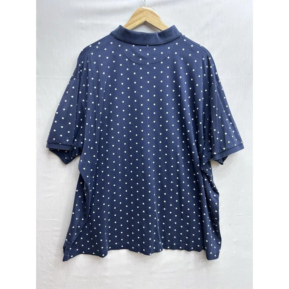 Polo Ralph Lauren Shirt Mens 3XB Blue Polka Dot Print Short Sleeve Casual Pony